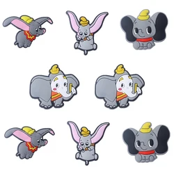 8pcs/SET Kawaii Dumbo Cartoon Series for Shoe Charms Accessories DIY Decoration for Classic Clog Kids Gifts