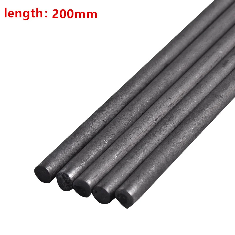 50Pcs/Lot 200mm 99.99% 3mm Carbon Rods bar Electrode Cylinder Corrosion Resistance Conductive Teaching