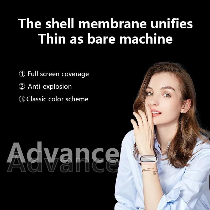 زجاج مقسى + غطاء لشاومي باند 8 قطعة واقي شاشة ممتص للصدمات ساعة ذكية miband8 تغطية كاملة ملحقات ممتص الصدمات