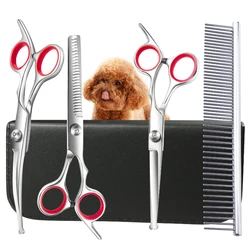 Pet Grooming Scissors Professional Set Stainless Steel Safety Scissors For Daily Hair Trimming For Cats And Dogs