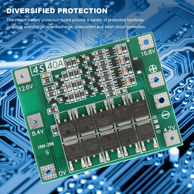 4S 40A Li-Ion Lithium Battery 18650 Charger Pcb Protection Board for Drill Motor 14.8V 16.8V Lipo Cell Module-DTD2