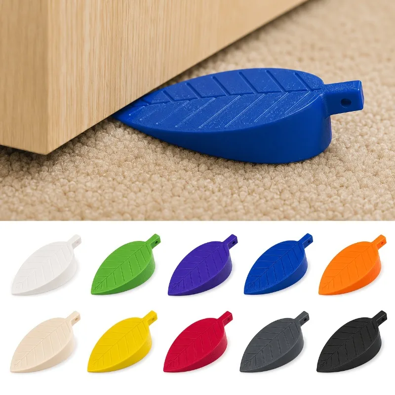 Leaf Shaped Door Stopper Portable Door Wedge Floor Door Holder For Home Office Bedroom Colorful Home Accessory  Home Products