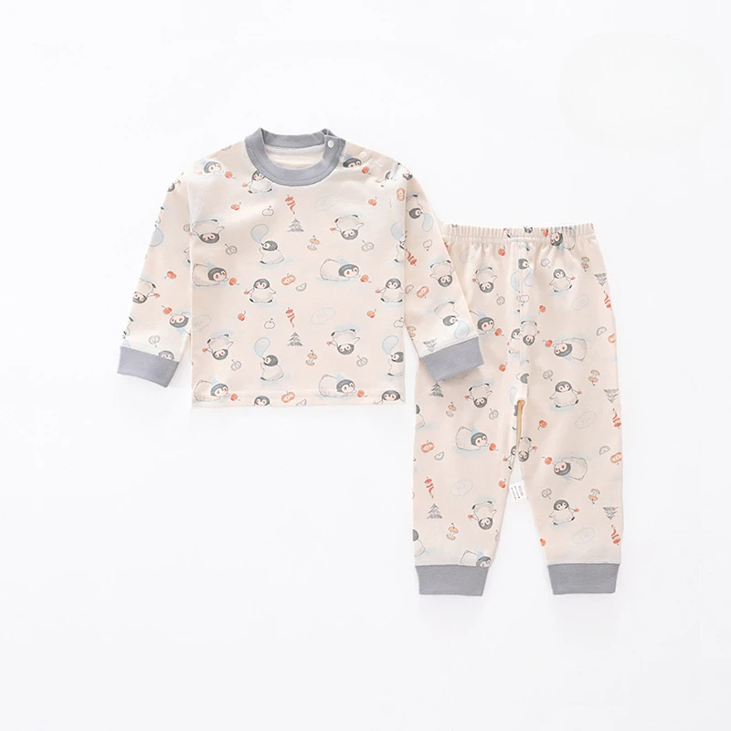 

New Spring/Autumn Kids Pajamas Set 1-6T Baby Children's Cute Cartoon Long Sleeve 2PCS Home Wear Boys Sleepwear Girls Long Johns