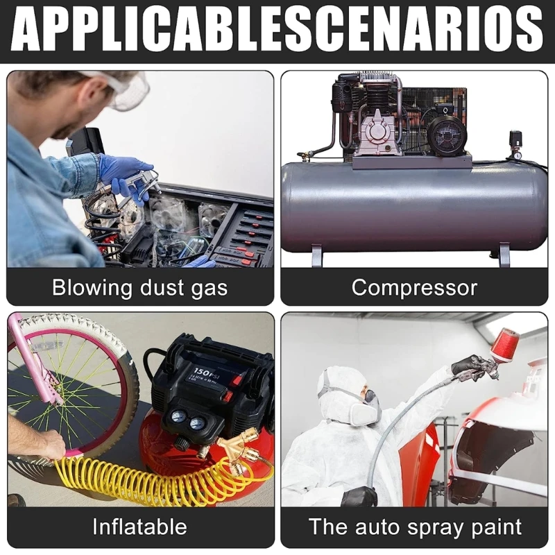 1/4-Inch Air Hose Quick Coupling Distributor Compressed Air Softener Durable