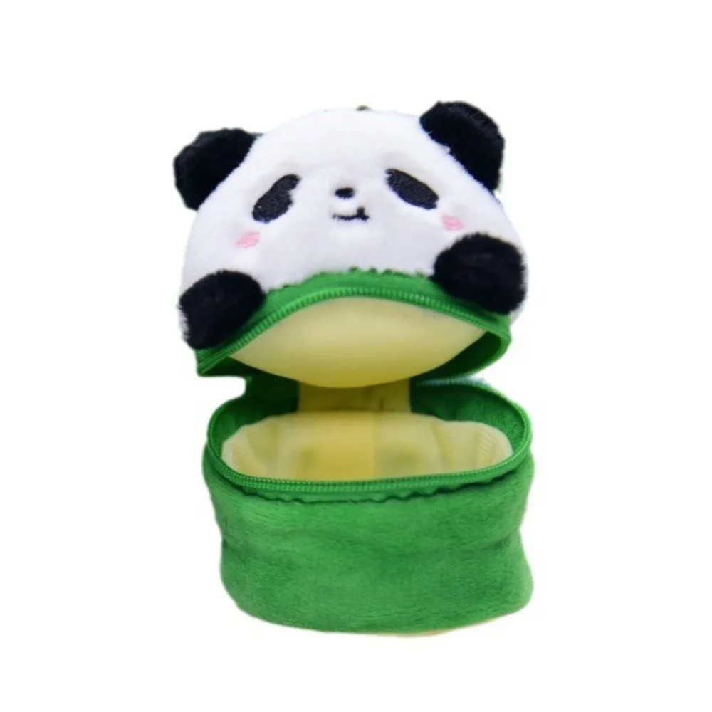 Panda Tube Plush Coin Purse Panda Doll Creative Panda Plush Keychain Fashion Pendant Cartoon Zero Wallet Children Gift