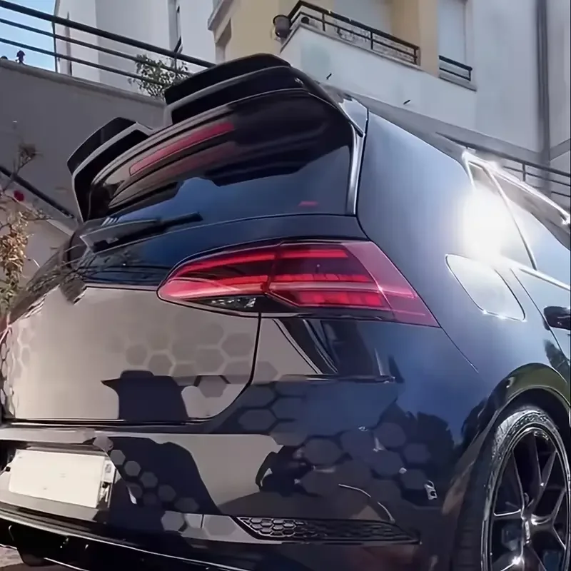 2pcs Car Rear Top Wing Modification For VW Golf 7 MK7 7.5 GTI Glossy Black Roof Spoiler Extentions Flaps