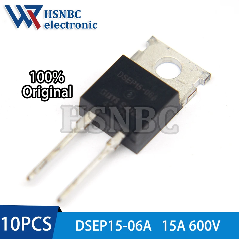 

10Pcs/Lot DSEP15-06A DSEP15-06 TO-220-2 15A 600V High Performance Fast Recovery Diode 100% New Original