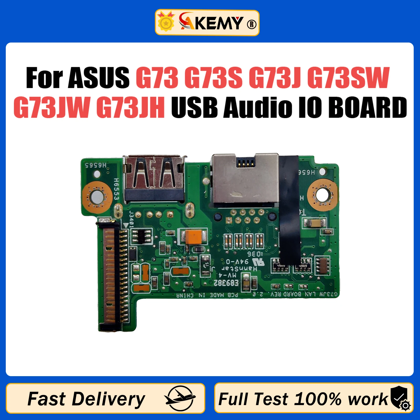 

For Asus G73 G73S G73J G73SW G73JW G73JH USB Audio IO BOARD 100% Tested Fast Ship