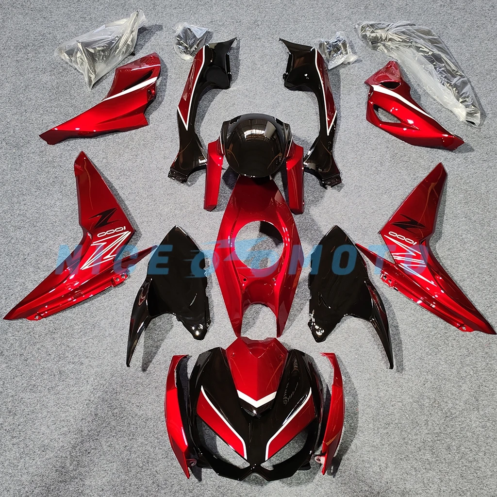 مجموعة انسيابية حقن بلاستيكية ABS مناسبة لدراجة نارية كاواساكي Z1000 2015 2016 2017 2018 2019 Z 1000RR Z1000 RR باللون الأحمر