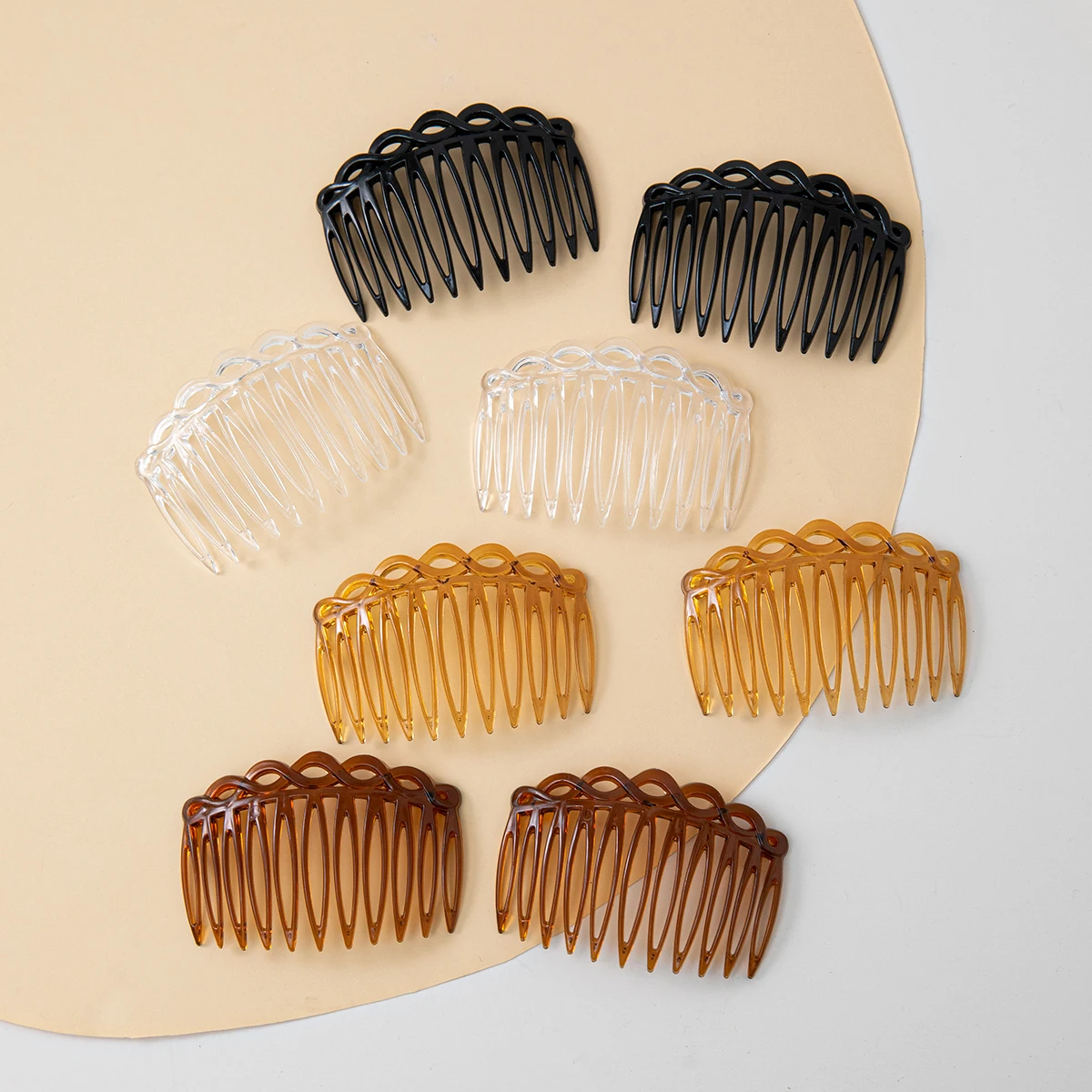 8 Pcs/Set 11 Teeth Plastic Hair Combs Set, Women Hair Styling Side Combs Hair Accessories for Daily Hairstyle