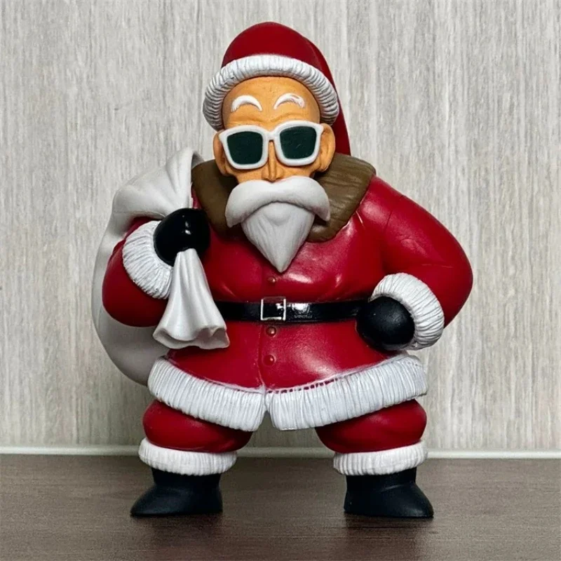 Dragon Ball Anime Santa Claus pulls sleds Figure Chrismas Master Roshi PVC 13cm Ornament Room Decorations Toys Birthday Gifts