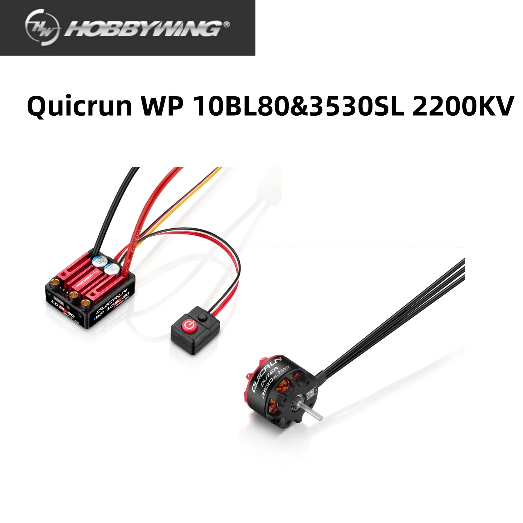 HobbyWing Quicrun WP 10BL80 クローラー 2-4S ESC&外装 3530SL 1700KV