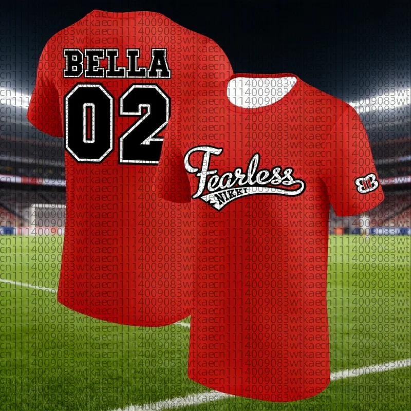 2026 Summer New Nikki Bella Fearless T-Shirt Fighting Absorb Sweat Moto Comfortable Minimalist Family Parent Child Clothing