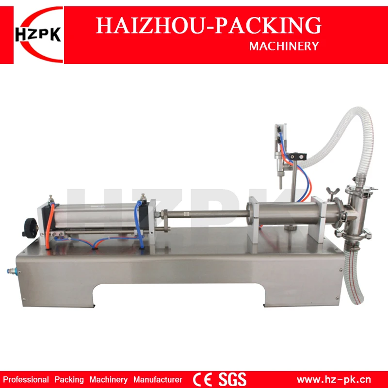 HZPK Horizontal Semi-automatic Stainless steel Full Pneumatic Liquid Hand Sanitizer Filler Mini Packing Filling Machine 50-500ml