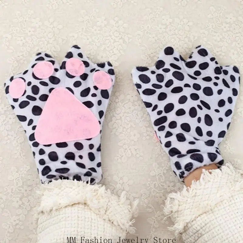 D0UB子猫爪の手袋ハロウィンアニマルアダルトハロウェンの動物衣装アクセサリー