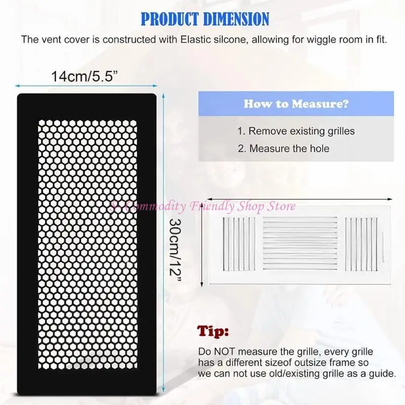 85AE Toddler Safety Floor Vent Cover Baby Proofing Silicone Floor Vent Covers Upgraded Child Pet Proof Protective Vent Cover