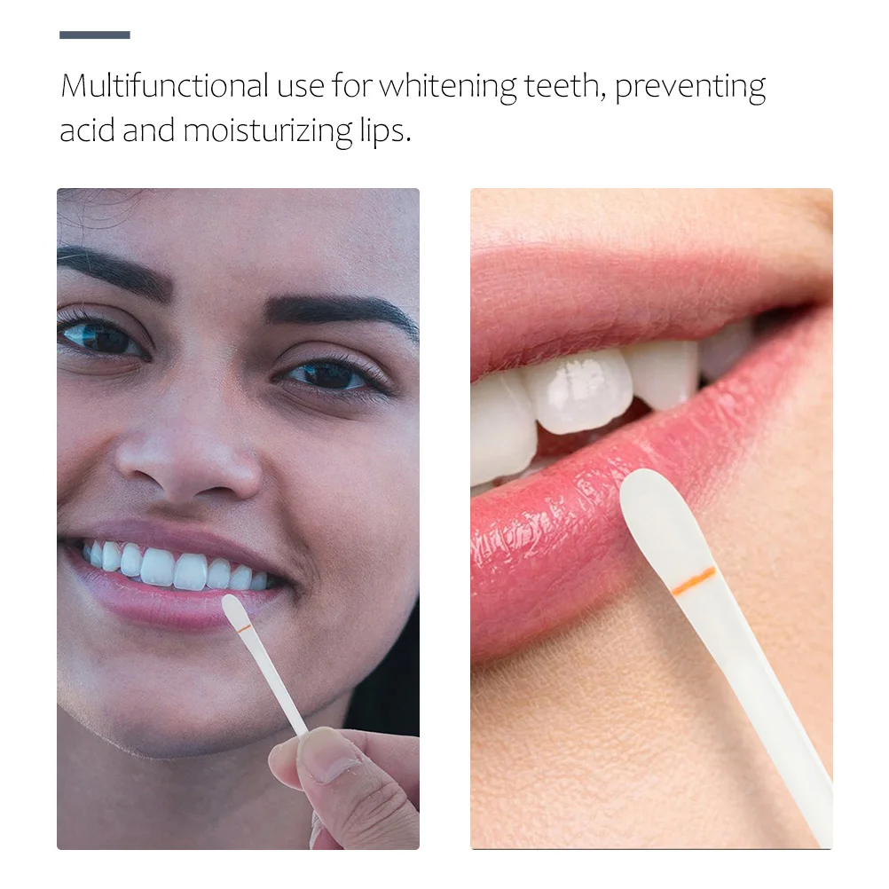 100pcs Vitamin E Stick Lip Moisturizing Swab Disposable Cotton Swab For Dry Lips Relief Oral Care Supply Compact Design