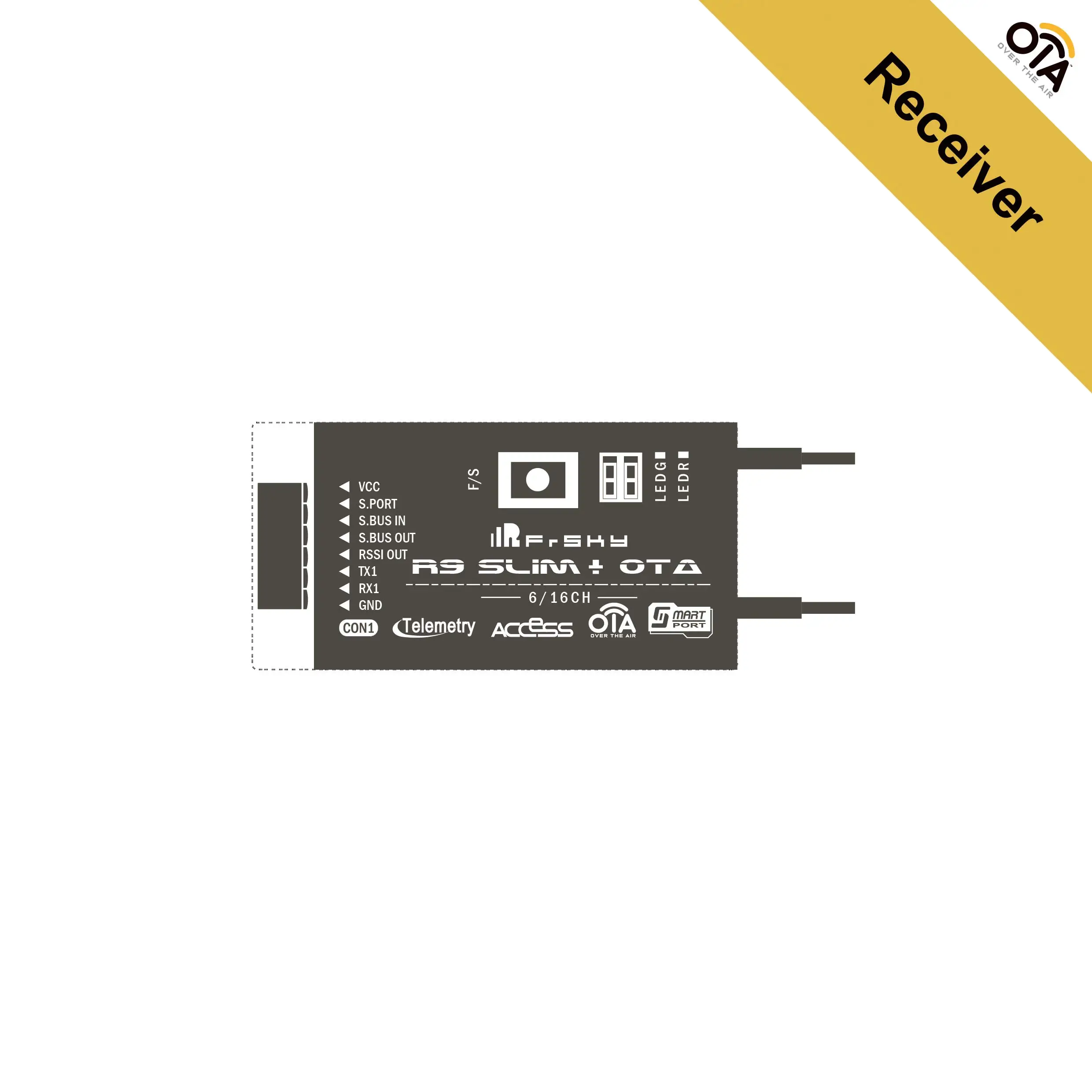 FrSky R9 Slim+ OTA R9 Slim Plus mini-ontvanger 900MHz ACCST 6/16CH lange afstand telemetrie voor Frsky X-lite