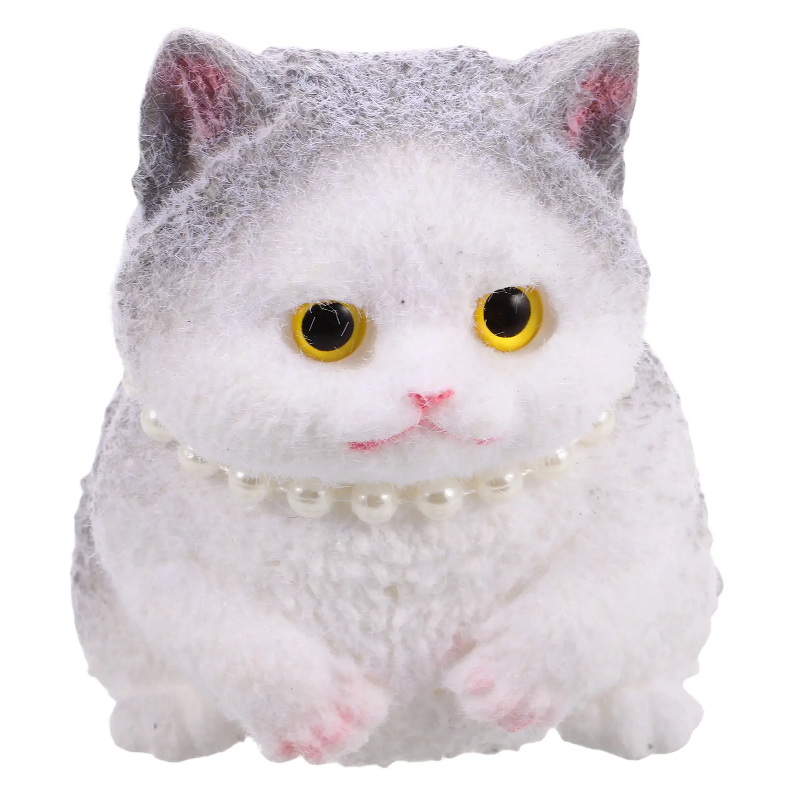 Squeezeable Realistic Cat Slow Rising Decompression Figure Hand Painted Adorable Kitten for Home Office Relaxation Cat Lovers