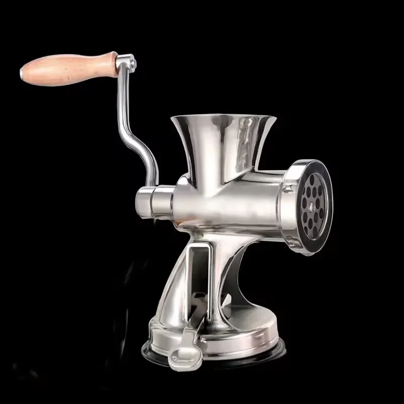 Manual Meat Grinder, Hand Crank Meat Mincer for Home Kitchen Stainless Steel Bls, Non-Slip Base, Easy to Clean