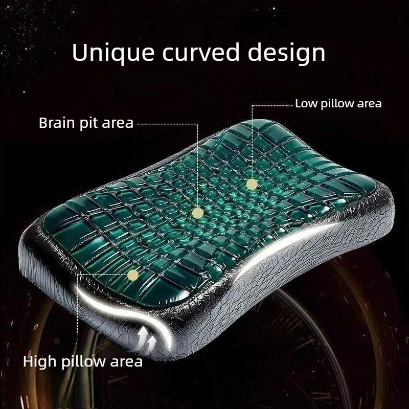 

Premium Gel Memory Foam Pillow, Slow Rebound Cooling Summer Pillow, Cervical Support Breathable Orthopedic Pillow for Sleeping