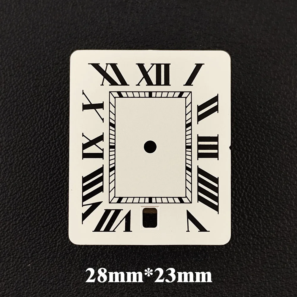 2026 new model 28mm * 23mm matte dial Roman dial without logo suitable for VJ24 quartz movement module parts