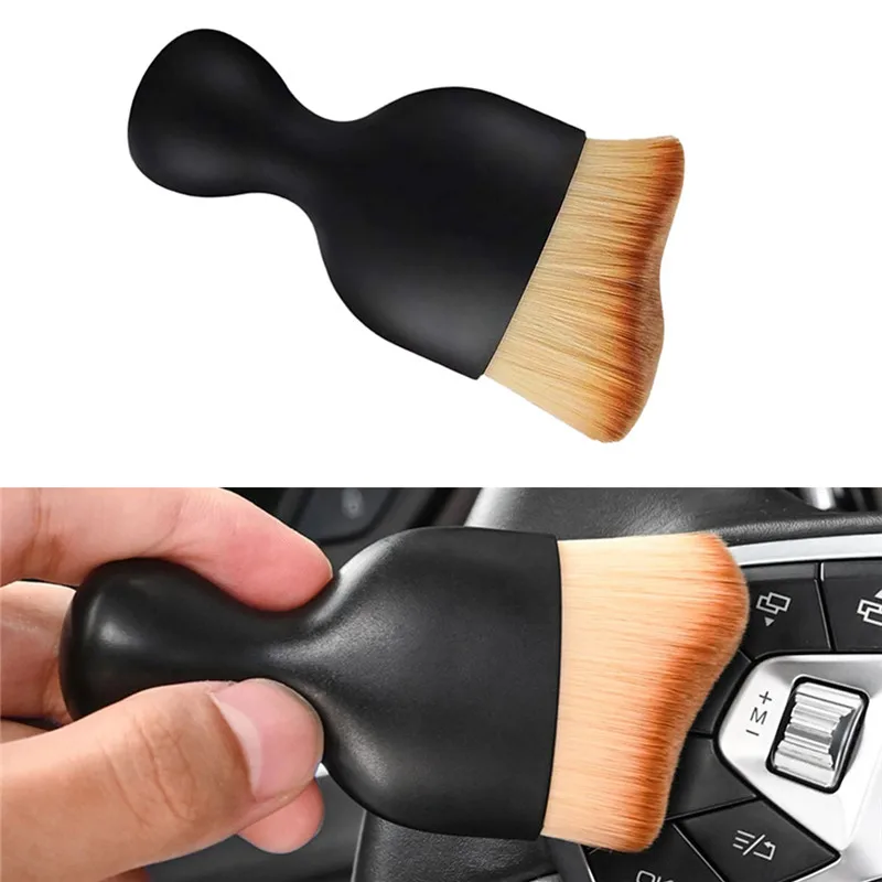 

1Pcs Car Interior Cleaning Soft Brush Tool Dust Remover For Peugeot Citroen Mazda Suzuki BMW Chevrolet Auto Accessories