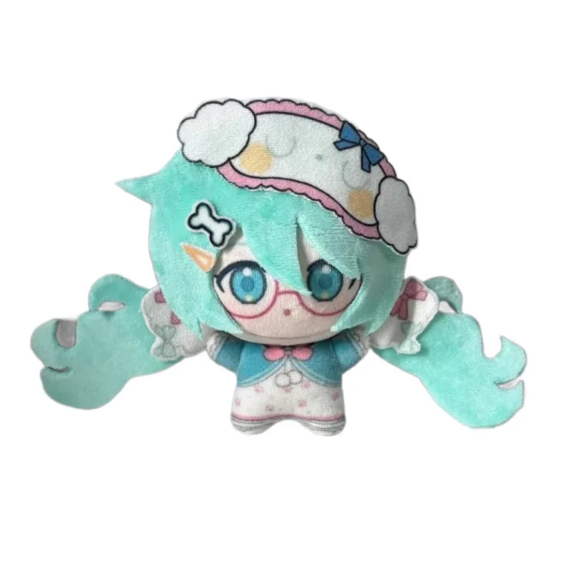 10cm novo anime hatsune miku q versão algodão boneca figura de ação mochila pingente decoração mão fantoche modelo brinquedos presente
