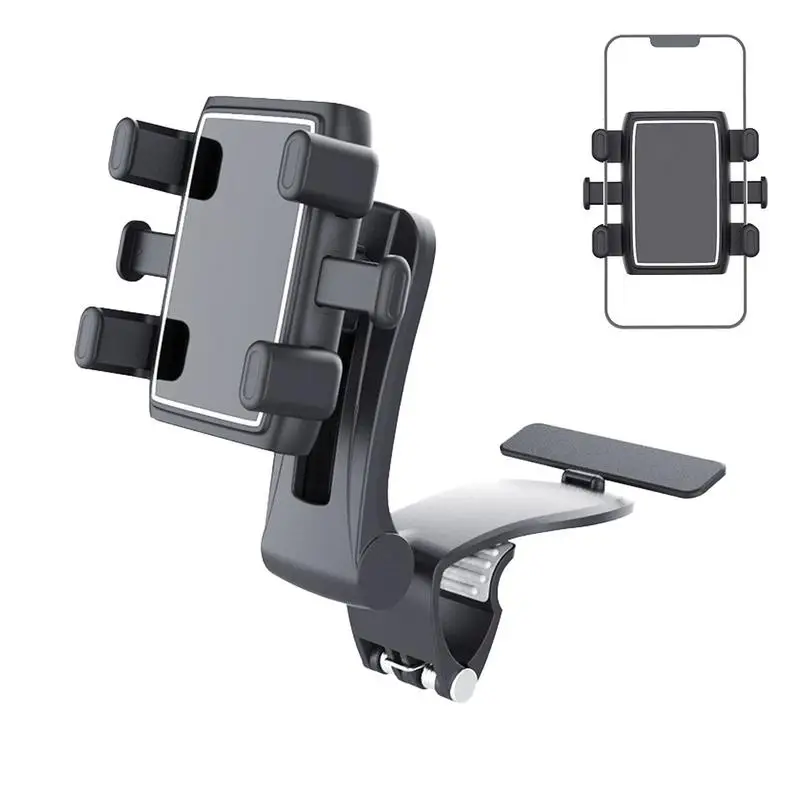 Car Phone Holder Mount 360 Degrees Rotation Car Dashboard Holder Sliding Track Car Accessories For Dashboard Installation Fits 4