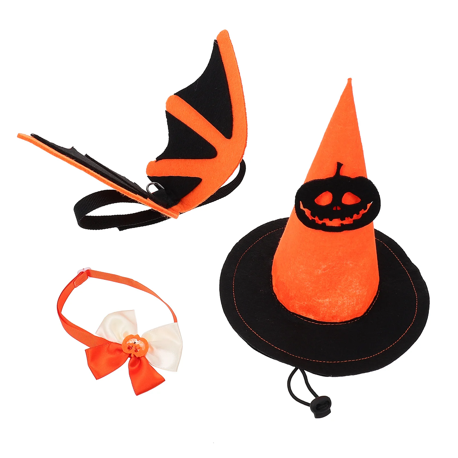 Traje de mascota de Halloween de dibujos animados, sombrero de calabaza con alas, sombreros decorativos para Festival de perros y gatos, fiesta reutilizable, cómoda y duradera