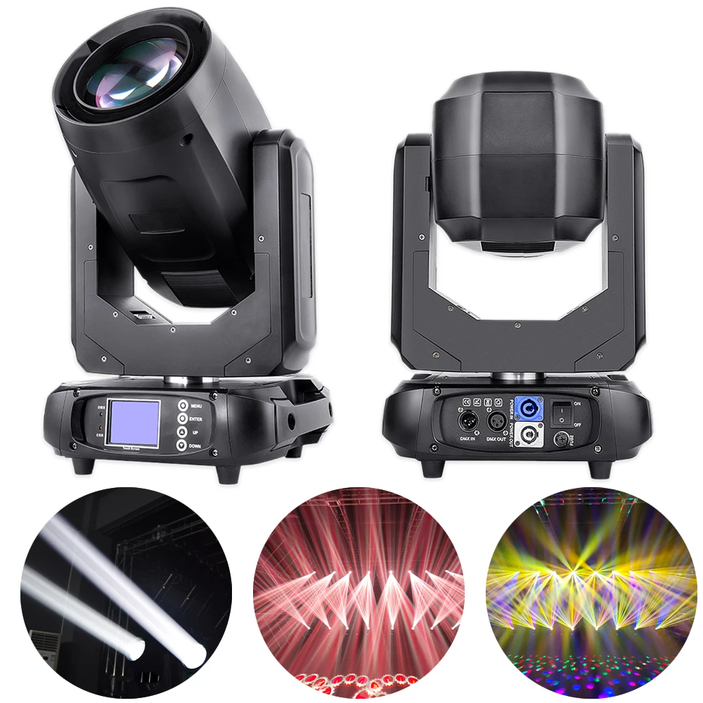 

YUER Large Diameter Beam 295W Moving Head Light Gobo/8+16+24 Prism Stage Effect Lights For Projector Dj Disco Party Lighting