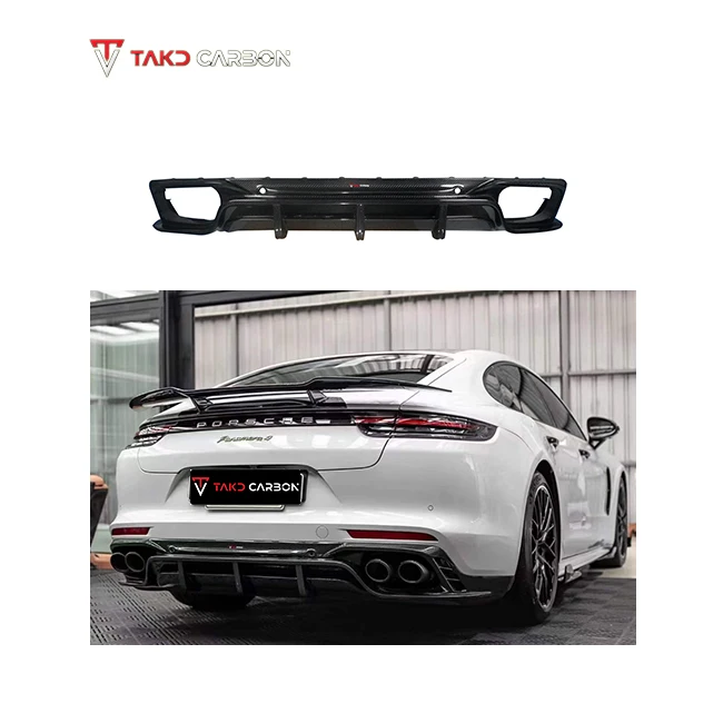 

TAKD Brand Quality Assurance Universal Rear Spoilers Carbon Fiber Rear Bumper Diffuser Lip for Porsches Panamera 971