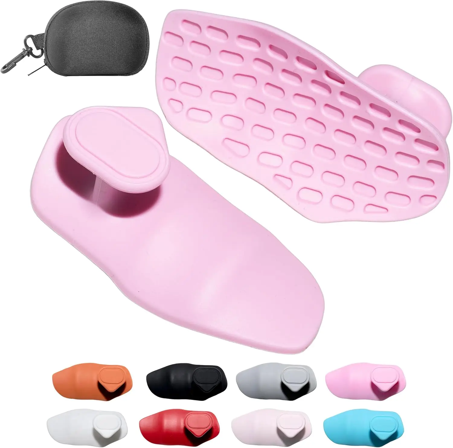 

Silicone Gym Grips for Weight Lifting, Anti Slip Workout Gloves Alternative, Rubber Hand Grips for Barbell, Pull Up, Training