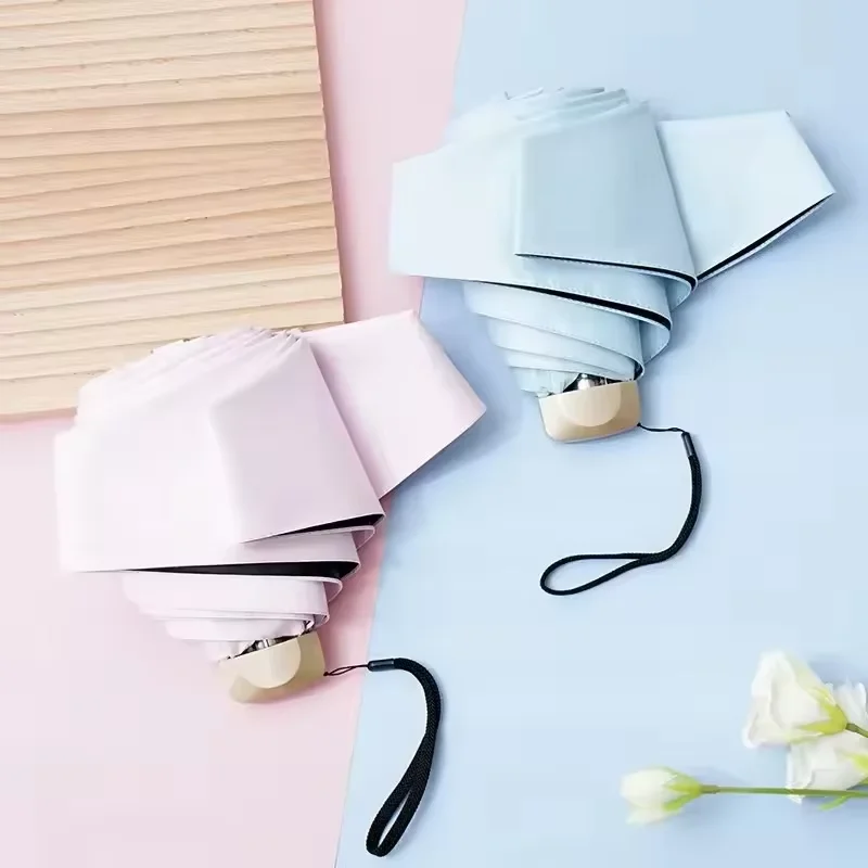 مظلة أوتوماتيكية صغيرة قابلة للطي مضادة للأشعة فوق البنفسجية المطر مظلة واقية من الشمس موضة المحمولة يندبروف ضوء النساء الرجال الأطفال مظلة كبسولة