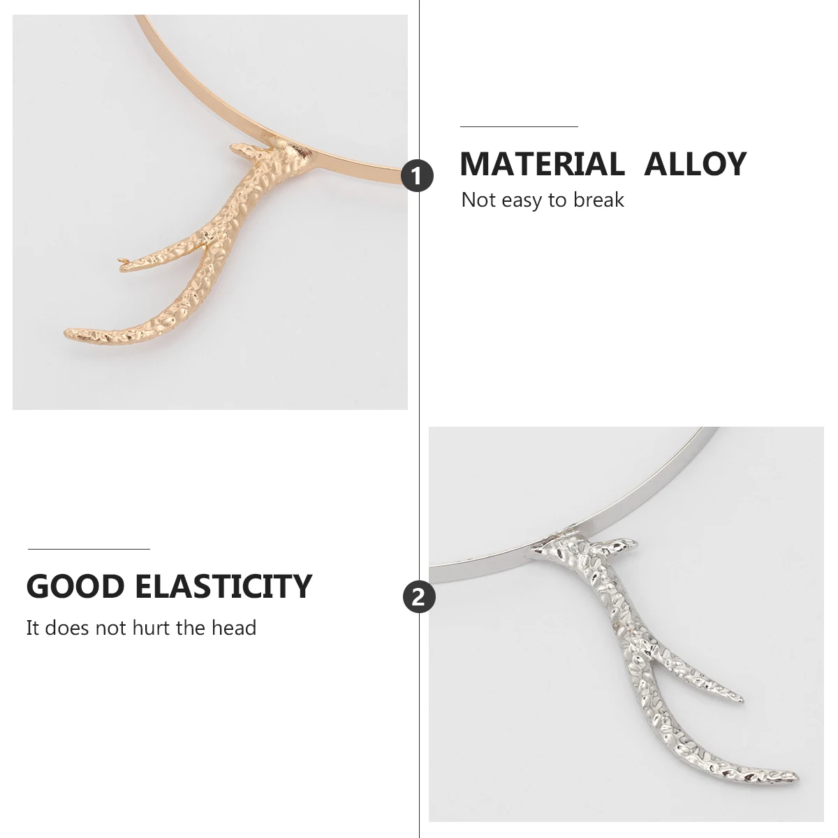 

2 шт., рождественский обруч с рогами, легкий праздничный головной убор, рождественский ободок для волос, декор для детей и взрослых, рождественские аксессуары для волос