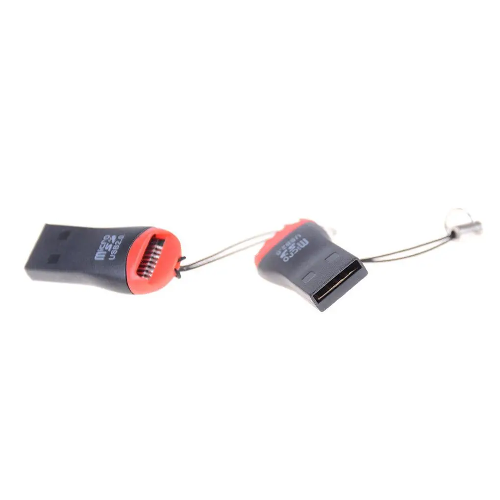 Mini Lanyard Memory Card Reader Adapters To USB 2.0 Adapter Replacement for Micro SD TF Card