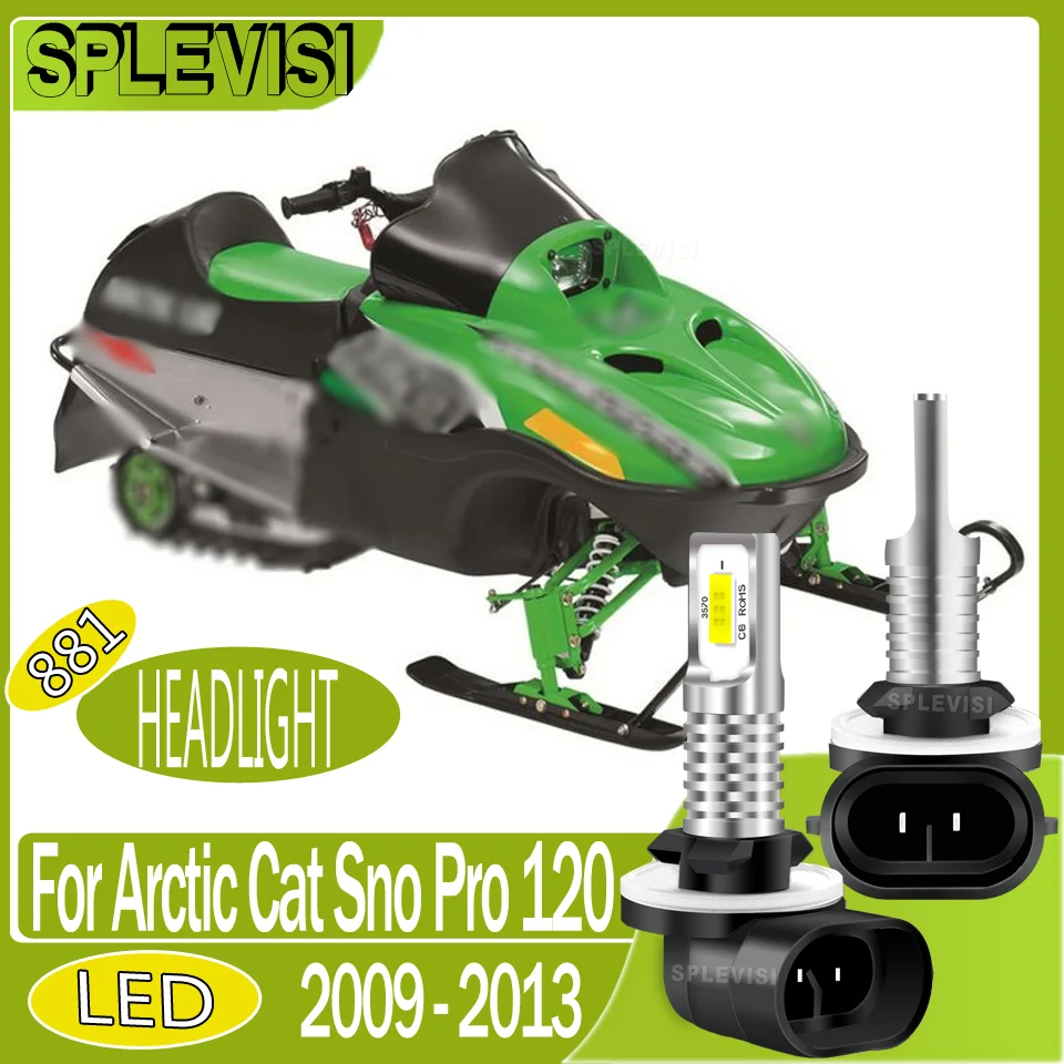 

Brighter More Durable Long Service Life motorcycle Headlight LED Bulbs 881 For Arctic Cat Sno Pro 120 2009 2010 2011 2012 2013