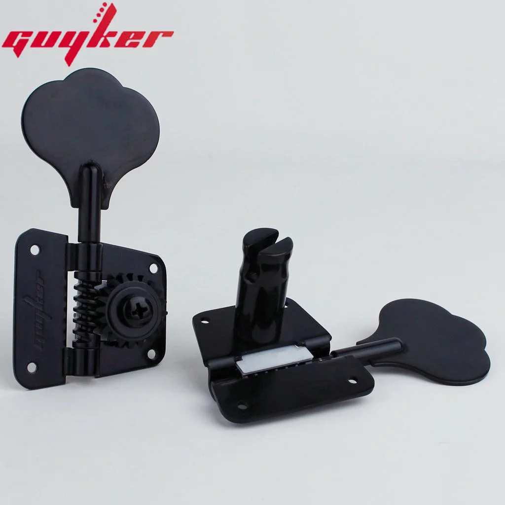 Open Frame Electric Bass Machine Heads Tuners GUYKER Tuning Peg Gear ratio 1:20 Black for Bass