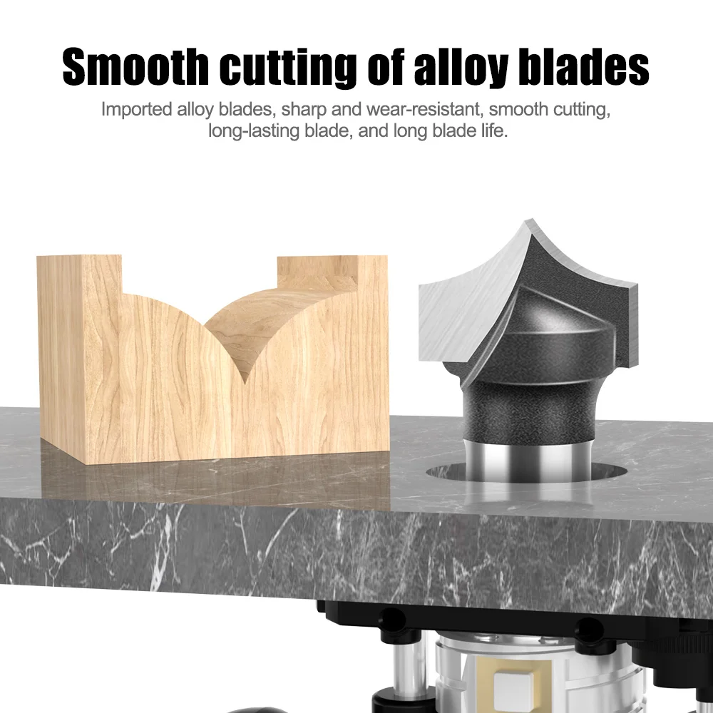 1-4 pezzi set di punte per router per la lavorazione del legno con gambo da 8 mm, coltello per incisione con punta, coltello per piastra porta, macchine utensili per incisione a controllo numerico