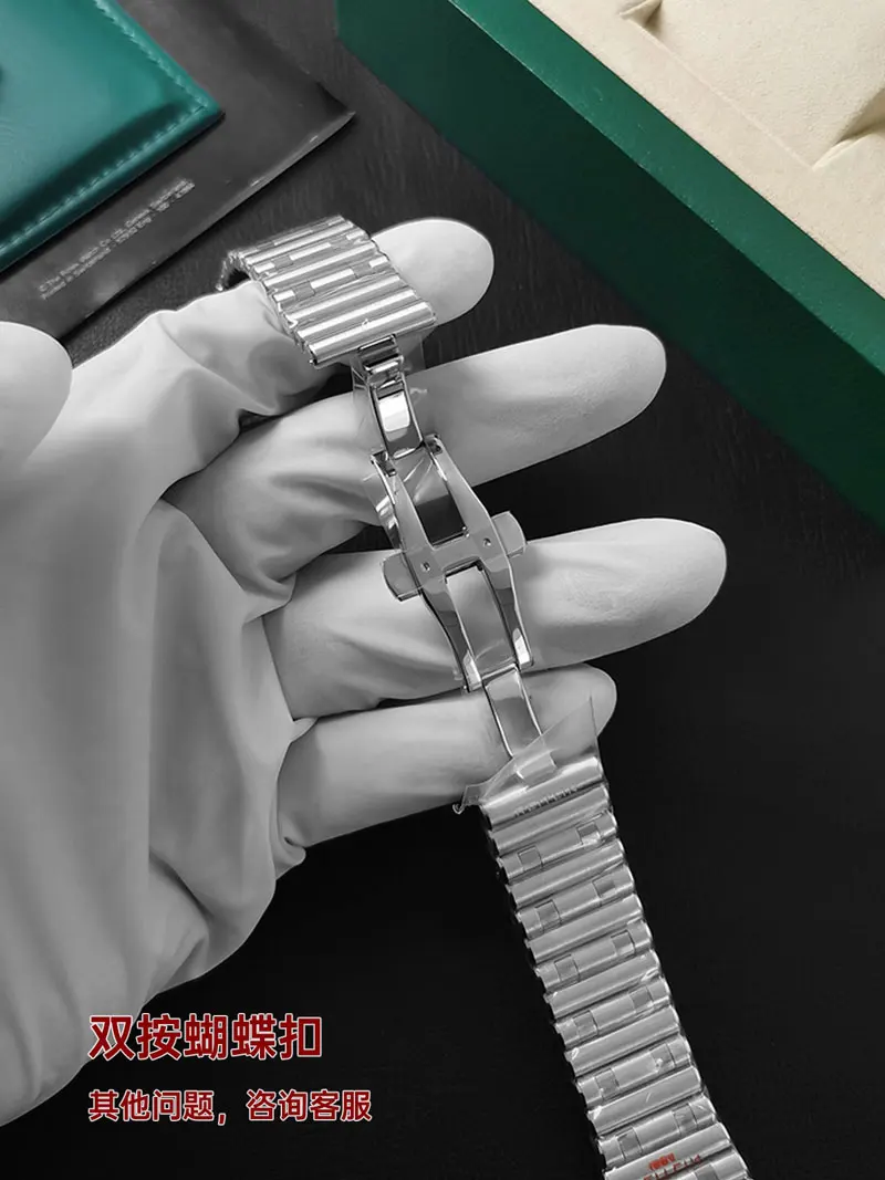 FUYIJIA Männer Custom CHRONOMAT B01 Original Uhrenarmbänder 22 MM Rouleaux Uhr Kette 316L Edelstahl Schmetterling Schnalle