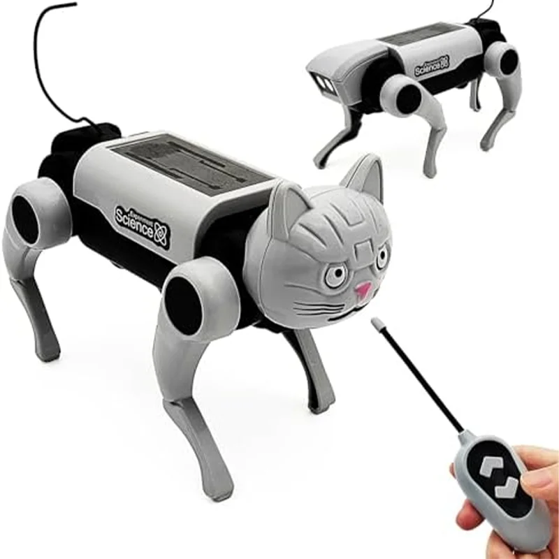 Robot Anak-anak Mainan Anjing Mekanis Remote Control Pengajaran Sains DIY Model Perakitan Mainan Set Listrik untuk Hadiah Anak Laki-laki
