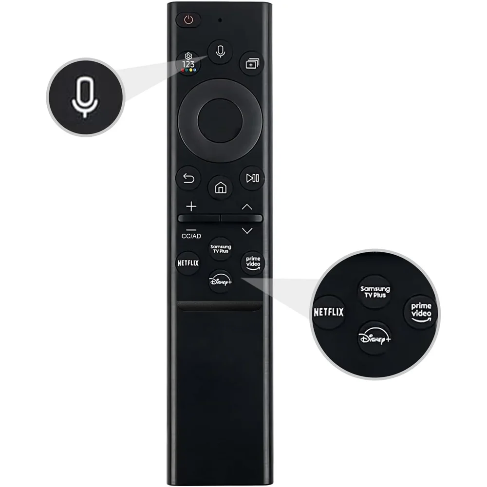 BN59-01385A Control remoto por voz de repuesto para Samsung Smart TV 2019-2022 Neo QLED UHD HDR FHD 4K 8K (sin función solar)