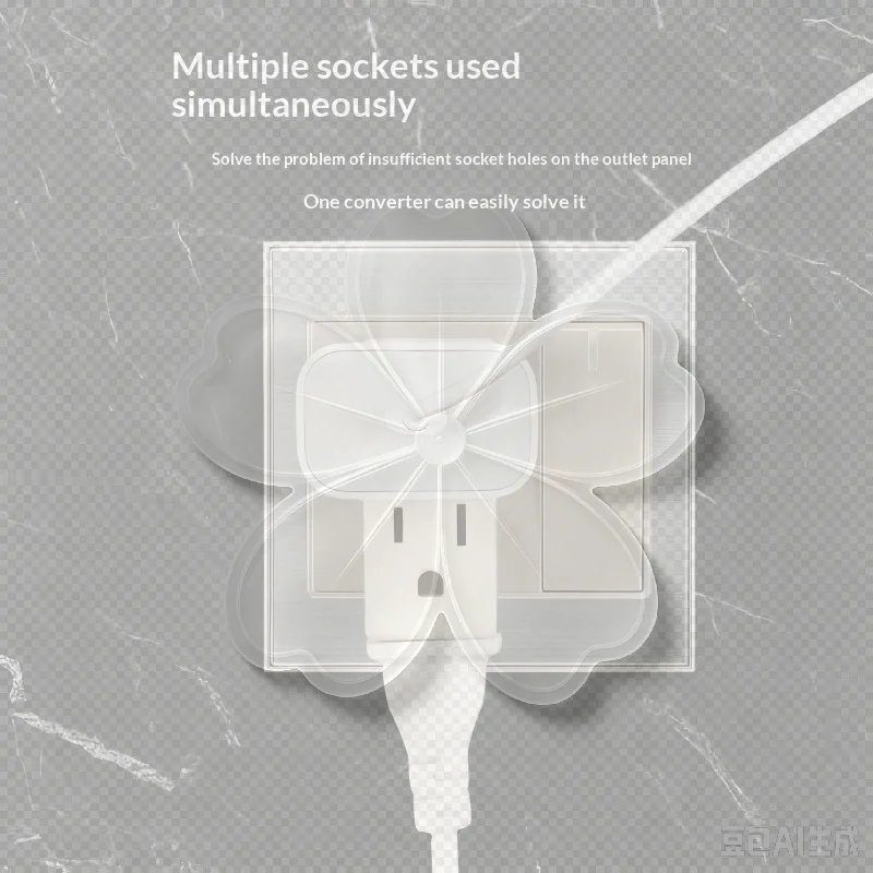 1/2/3/4pcs 3 In 1 Wall Outlet Extension US Electrical Socket 125 Degree Plug Adapter Mexico Canada Travel Aadapter Portable