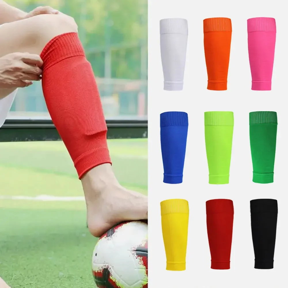 

1 Pair Soccer Shin Guards Adults Kids Sports Leg Cover Calf Sleeves Football Pads Protection Gear Kicking Ball High Elasticity