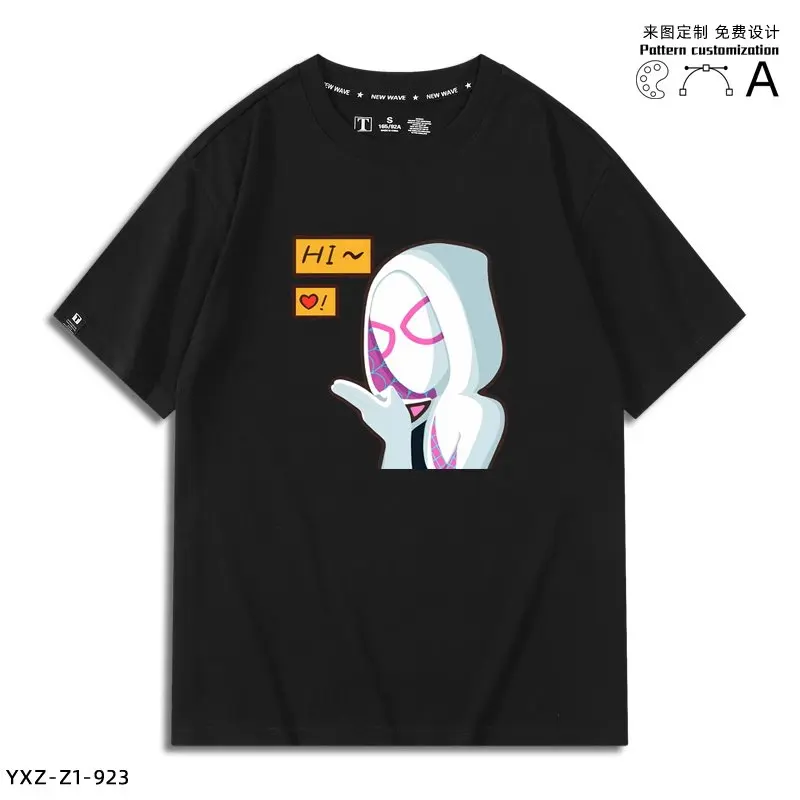 

Детская футболка с принтом Spider Man Universe, модная и универсальная, из хлопка, свободного кроя, для родителей и детей