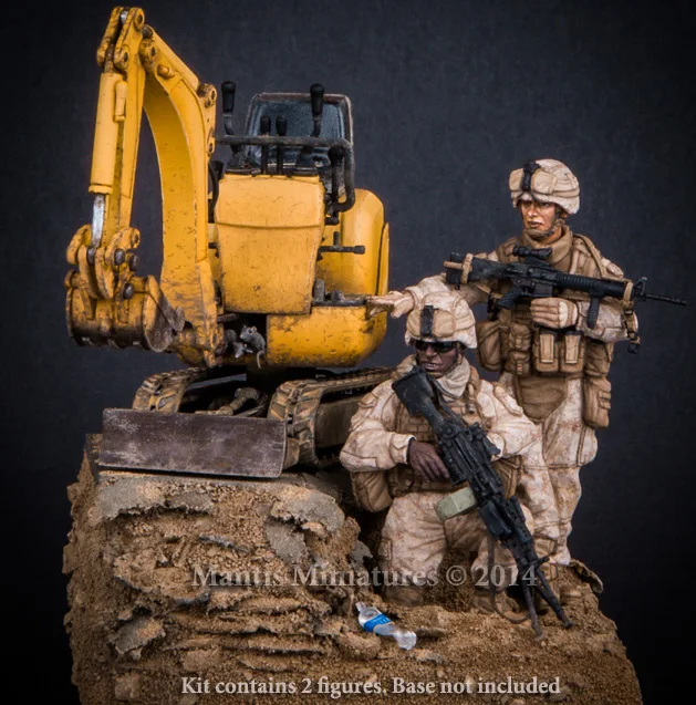 

1:35 Resin Model Soldier Man US Marine Corps Does Not Include Forklift, Manual Drawing Model Assembly Kit Is Required