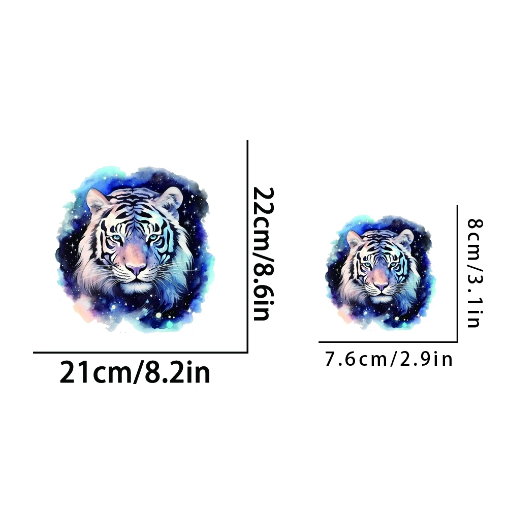 Cielo stellato costellazione tigre ferro sulla toppa trasferimenti Dtf pronto a premere ferro sulle toppe per vestiti camicie trasferimento cucito fai da te