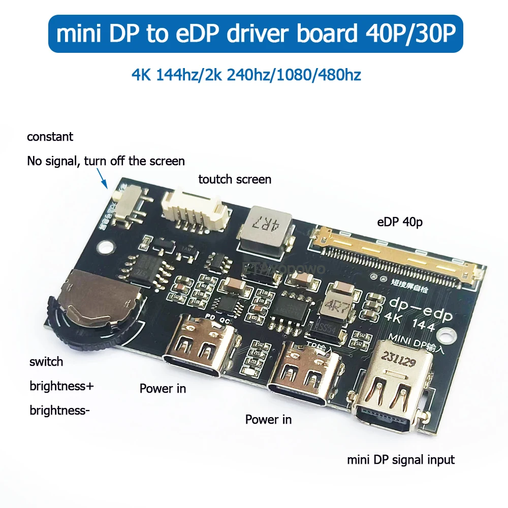 Mini Dp To Edp 4K E…