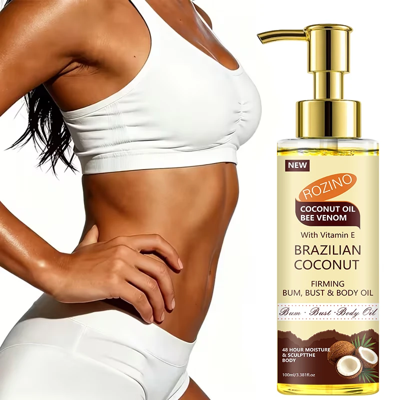 ROZINO Moisturizing Coconut Body Oil has a light and gentle texture and a subtle coconut scent. Nourishes the skin's surface, soothes dry and rough skin, has good spreadability when applied, and is more easily absorbed when paired with massage, meeting the daily basic moisturizing and care needs for the whole body.