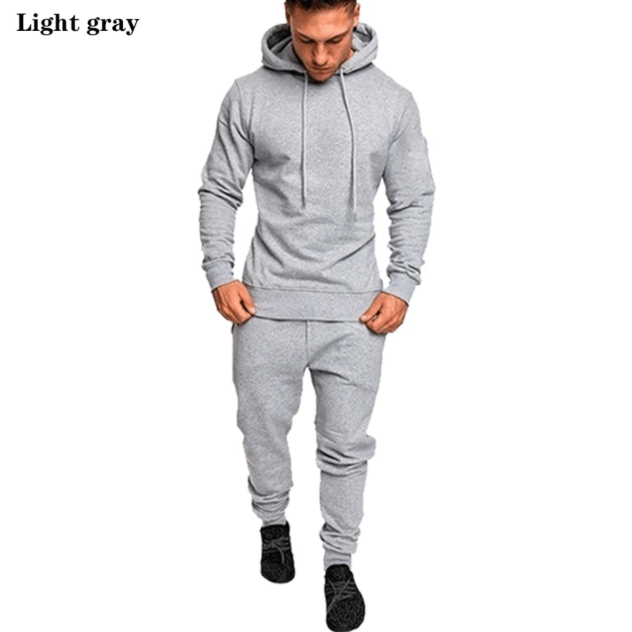 Men\'s fashion Sportswear jogging suit Men\'s hooded Sportswear suit hooded+sweatpants Sportswear